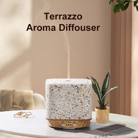 Diffuseur d'huiles essentielles de luxe en terrazzo 200 ml avec minuteurs, veilleuses et fonction d'arrêt automatique pour la maison et le bureau
