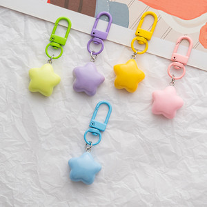 Handcrafted Candy Color Star Keychain Resin Charm Custom Logo Accepted Pendant Keyring Wholesale <b>Gift</b> - Product Image 3