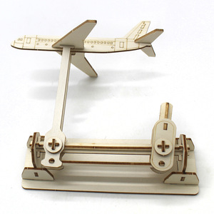 Wooden Airplane <b>Model</b> <b>Kit</b> Manual Assembly Science Education Toy For Kids Age 7 9 Years - Product Image 4
