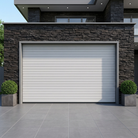 Puerta de Garaje Enrollable Motorizada de Aluminio, Diseño Moderno, Superficie Acero, para Villa, Precio al por Mayor, Venta Caliente en Alibaba