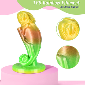 Filament <span class=keywords><strong>TPU</strong></span> 95A de couleur arc-en-ciel de 1,75 mm de diamètre, tolérance 3D, pour impression 3D créative, fabriqué par <span class=keywords><strong>ERYONE</strong></span> Factory. - Product Image 2