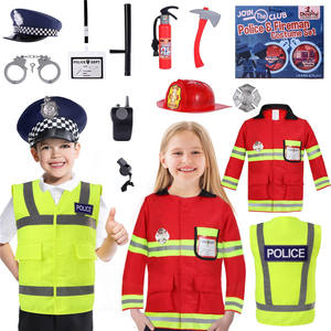 Il Set di vestiti per il capo del fuoco realistico per i bambini più piccoli include accessori per gilet da pompiere per il gioco di finzione di Natale - Product Image 6