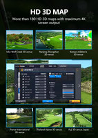 Simulateur de golf virtuel avec projecteur et tapis de gazon pour aire de jeux intérieure, salle de jeux d'arcade, usage commercial