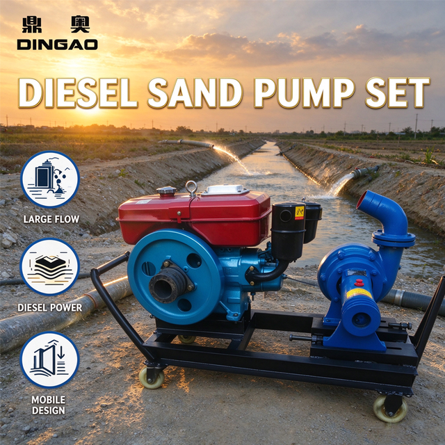 Horizontal Sand Suction Pump 2 4 6 8 Inch Diesel Engine Driven Wear Resistant Dredging Pump for River Sand Dredging Gold Mining