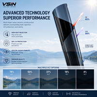 Film pour vitres de voiture, film teinté pour vitres de voiture, film nano-céramique, isolation thermique, protection UV, contrôle solaire, vente en gros d'usine