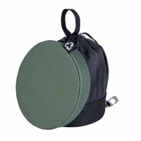 Sac à craie rond pliable en polyester recyclé pour l'escalade en bloc avec poche intérieure zippée – Fournisseur chinois