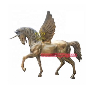 Garden Decoration Lifelike <strong>Resin</strong> <strong>Sculpted</strong> Jumping Horse Statue - Product Image 6