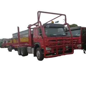 Obral merek Sinotruk howo baru 6x4 trailer penanda truk pengangkut kayu kayu untuk dijual