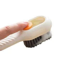 Shoe Brush Automatic Liquid Discharge Deep Cleaning Soft Bristles Household Laundry Cleaning Brush Use Plastic Hand for Daily