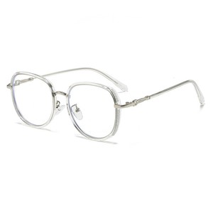 <span class=keywords><strong>Lunettes</strong></span> Rétro Européennes et Américaines Scintillantes Anti-Lumière Bleue pour Femmes, Monture Ovale Large Amincissante, Verres PC pour un Look Naturel - Product Image 6