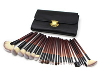 Ensemble de 26 pinceaux de maquillage professionnels de haute qualité en fibres synthétiques, pinceaux pour les yeux en bois, silicone et plastique, pour cosmétiques, pinceau à raser