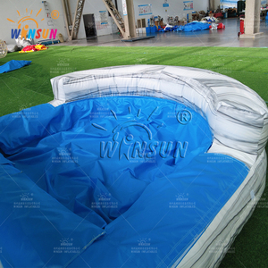 Toboggan aquatique gonflable <span class=keywords><strong>tropical</strong></span> WINSUN en marbre bleu-gris, combo humide/sec, pour parcs d'attractions et jardins - Product Image 5