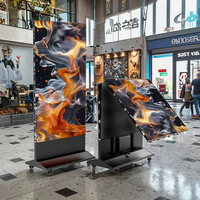 Pantalla LED transparente personalizada para publicidad de centros comerciales y aeropuertos Cabina de exposición de activación y decoración de marca