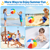 Ballon de plage gonflable personnalisé en gros, classique, couleurs arc-en-ciel, jouet aquatique pour piscine, cadeau de fête pour enfants et adultes, idéal pour les fêtes estivales à la plage ou à la piscine