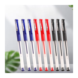 Forniture di cancelleria per la scuola all'ingrosso Design Logo neutro a base d'acqua firma penna blu rosso 0.5mm penna a sfera per gli studenti - Product Image 1