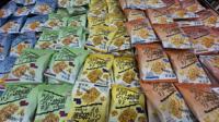 Super Crunch Seaweed Sesame Fried Instant Noodles Wheat Flour 45g Dry Noodle Treat Ready to Eat for Picnic Outdoor Leisure Snack