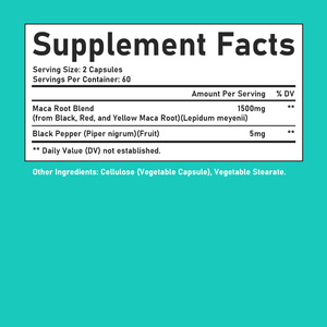 Cápsulas de raíz de maca silvestre, suplemento energético en tabletas, potenciador natural de vitalidad para mujeres, bienestar hormonal y emocional. - Product Image 2