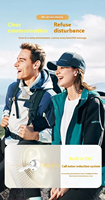Auriculares Inalámbricos con Clip para Oreja TWS, Bluetooth 5.3, Cancelación de Ruido ANC, Pantalla LED, Auriculares Deportivos Impermeables con Micrófono