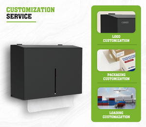 Distributeur de serviettes en papier mural FANDA, moderne, en acier, écologique - Product Image 5