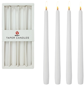 Juego de 6 Velas Cónicas de Parafina de 10 Pulgadas, Hechas a Mano, con Aroma a Campanilla, Largas, sin Humo, para Halloween, Bodas y Hogar - Product Image 1