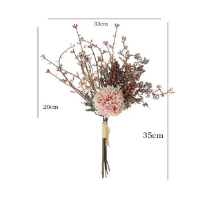 <span class=keywords><strong>Bouquet</strong></span> <span class=keywords><strong>de</strong></span> fleurs séchées modernes haut <span class=keywords><strong>de</strong></span> gamme, design chrysanthème et <span class=keywords><strong>épi</strong></span> <span class=keywords><strong>de</strong></span> <span class=keywords><strong>blé</strong></span>, fleurs artificielles réalistes faites à la main pour la maison et Pâques - Product Image 5