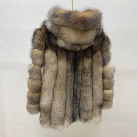 Manteau d'hiver de luxe en fourrure de renard véritable pour femme, grande taille, décontracté, avec doublure en polyester ODM et pièces détachables