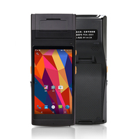 Terminal POS Android PDA Portable sans Fil avec Grande Mémoire, NFC, Scanner de Codes-Barres 2D et Imprimante Thermique Intégrée