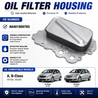 Carcasa de Filtro de Aceite de Motor Premium para Mercedes-Benz Clase A y B W169 W245 OE A6401800765, Resistente a Impactos, Repuesto Perfecto