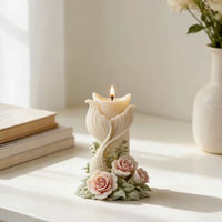 Moule en silicone pour bougie d'aromathérapie en forme de queue de poisson, diffuseur de parfum en spirale rose, ornement en plâtre réutilisable et non toxique