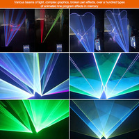 Projecteur laser cube AOPU 10W 12W 15W, couleur pleine, contrôlé par application, lumières laser de Noël, projecteur de scanner pour fête