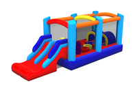 Château gonflable commercial d'extérieur, mini toboggan gonflable combiné, maison de rebond gonflable, parcours d'obstacles gonflable, structures gonflables