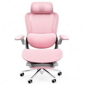 Ergonomic Office Chair Pink Mesh Reclining Swivel Armrests Home Office Bedroom Study Chair D01 - Product Image 5