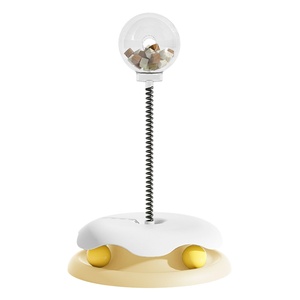 Balle interactive <span class=keywords><strong>anti</strong></span>-stress pour chat avec distributeur de nourriture lent et plateau tournant – Jouet stimulant pour animaux de compagnie - Product Image 1
