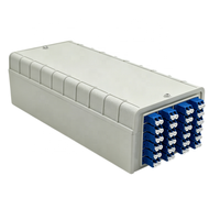 Boîtier de terminaison fibre optique 48 cœurs mural en PP avec adaptateur LC pour distribution télécom FTTH