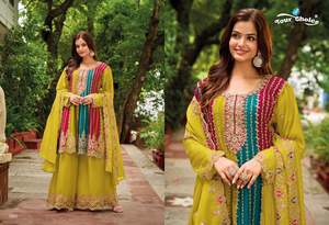 Alta demanda Hermosa Salwar Kameez Ropa étnica Pakistán Palazzo Salwar Kameez PARA VENTA DE EXPORTACIÓN - Product Image 6