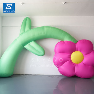 Arches gonflables publicitaires pétales violets tige verte grand arc de fleurs gonflable pour la <span class=keywords><strong>d</strong></span>écoration - Product Image 2
