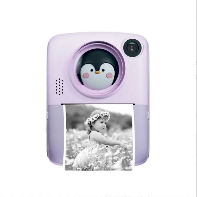 Simpatiche Mini fotocamere termiche con etichetta termica fotocamere istantanee da 2.4 pollici 2600W fotocamera portatile per bambini Selfie digitale con stampa istantanea