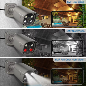 Caméra de sécurité extérieure Techage 4MP/<span class=keywords><strong>5MP</strong></span>/8MP 4K POE H.265 avec audio bidirectionnel et boîtier métallique - Product Image 4