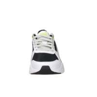 Baskets sportives à lacets pour enfants, blanc/noir, tailles 36-39, talon 4 cm, toile rembourrée, tendance