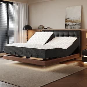 Cama eléctrica inteligente Ruitong de madera de fresno tamaño King con vibración y control por voz para dormitorio principal o habitación doble - Product Image 4