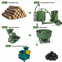 Presse à briquettes de charbon de bois HENGTAILONG à économie d'énergie, divers modèles (1-30T/h), 290, 360, 400, 476, 500
