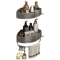 Étagère de salle de bain triangulaire de bonne qualité au design de luxe Rangement pour plats roulants Sans perçage Étagère suspendue murale