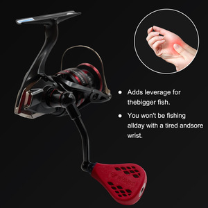 Empuñadura para Carrete de Pesca, 63 cm, Brazo Negro, 35 cm, Mango Rojo de TPE para Conversión de Carrete Giratorio Shimano Vanford - Product Image 3
