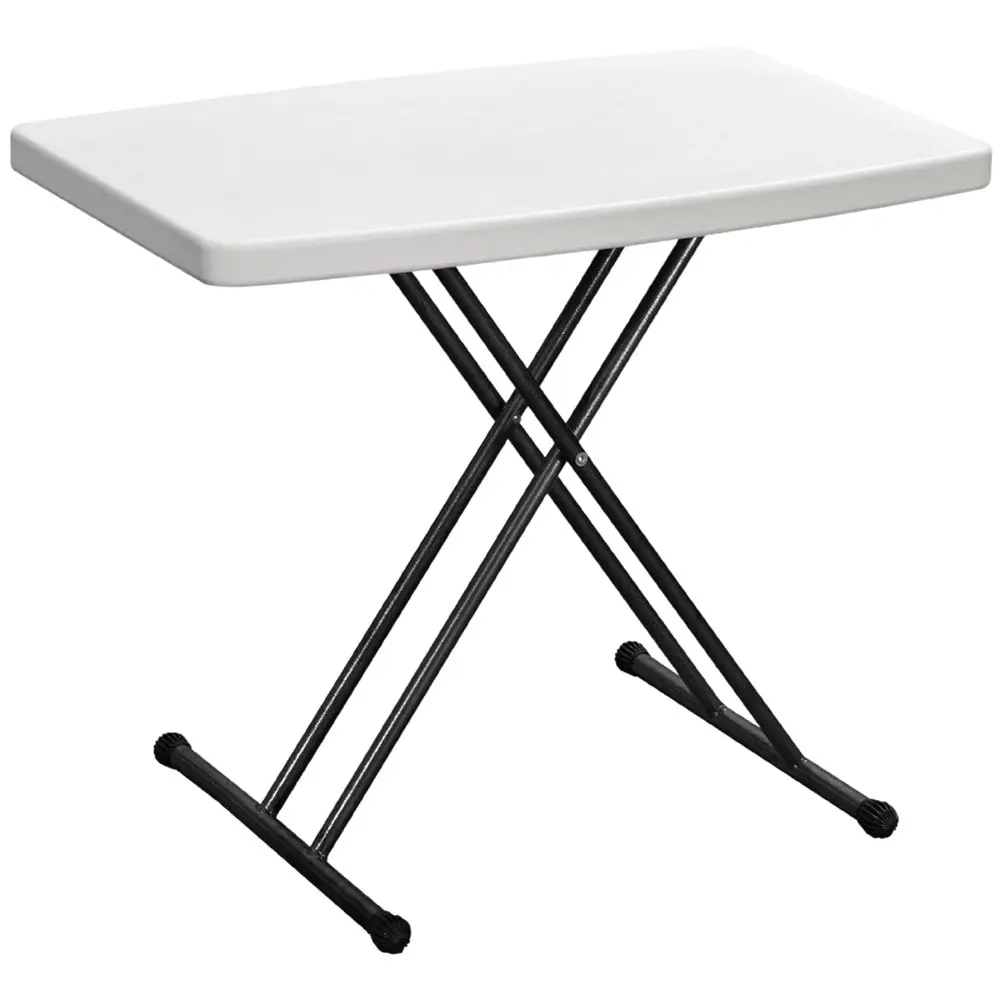 Table pliante en plastique à hauteur réglable, légère et durable, petite table personnelle de camping de jardin pour pique-nique et travail