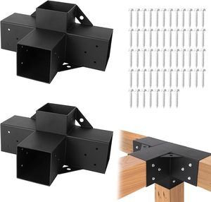 Kit de Pergolado em Formato T - Ajuste Universal, Suporte para Pergolado, Kits de Suportes para Pergolados de Madeira 4x4, para Kits de <span class=keywords><strong>Gazebo</strong></span> de <span class=keywords><strong>Metal</strong></span> - Product Image 1