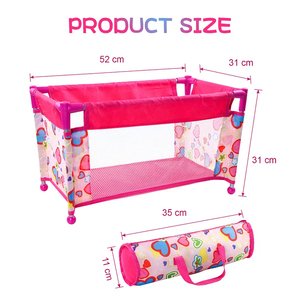 Babeside 17-22 "Doll Pack N Play Baby Doll <span class=keywords><strong>Cunas</strong></span> Muñeca plegable Corralito <span class=keywords><strong>de</strong></span> juguete con bolsa <span class=keywords><strong>de</strong></span> almacenamiento y almohadilla <span class=keywords><strong>de</strong></span> pañal extraíble - Product Image 3