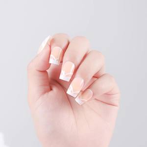 Fengshangmei - <span class=keywords><strong>Uñas</strong></span> <span class=keywords><strong>Postizas</strong></span> Cuadradas Francesas de Cobertura Completa, ABS, Cortas, con Pegamento Pre-Adherido, 30 Piezas/Juego <span class=keywords><strong>para</strong></span> Dedos - Product Image 4