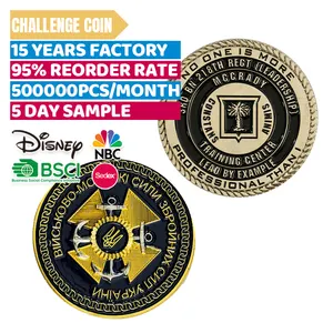 No Minimum Order Factory Design Custom Metal Challenge Coin Die Casting Gold Plating Lace Engraving Collect Souvenir Coin Holder