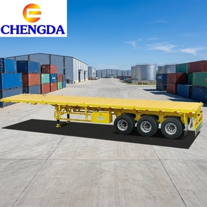 Semirremolque de Plataforma Plana de 40 pies/45 pies, 3 Ejes, FUWA/BPW/Chengda, de Alta Resistencia, <span class=keywords><strong>en</strong></span> Oferta - Product Image 1