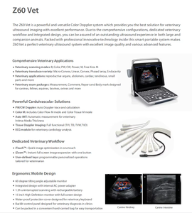 Ecógrafo Veterinario Mindray Z60, Escáner Portátil Doppler a Color para Hospitales de Animales, Diagnóstico de Gestación en Ganado - Product Image 6